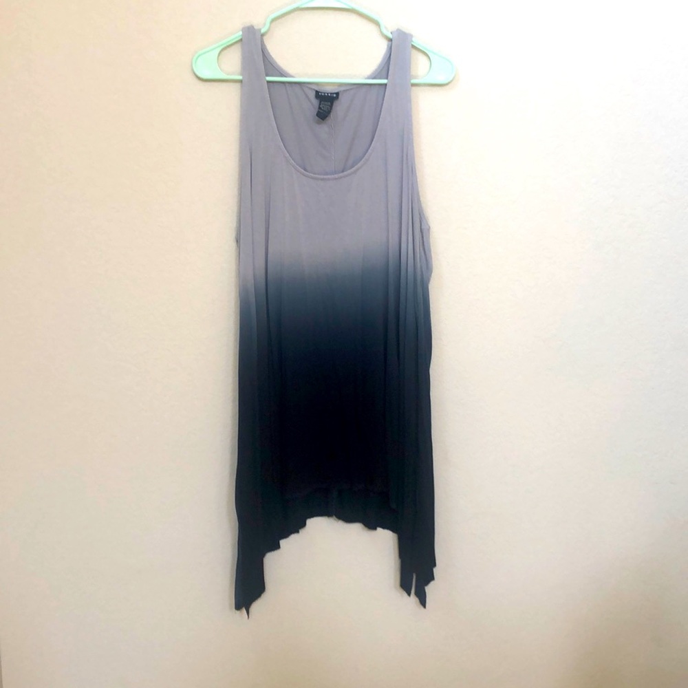 Torrid dip dye handkerchief tunic